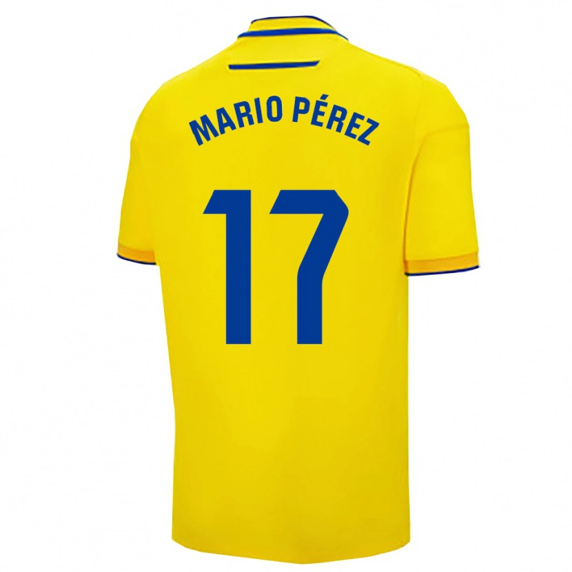 Danxen Women Mario Pérez #17 Yellow Navy Home Jersey 2025/26 T-Shirt