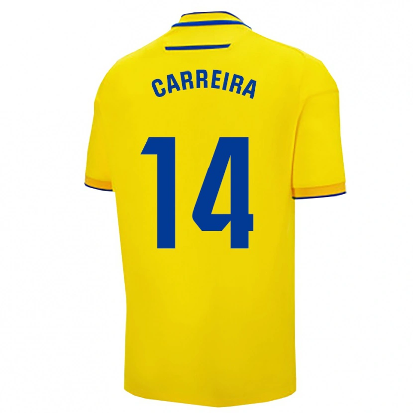 Danxen Women Rafael Carreira #14 Yellow Navy Home Jersey 2025/26 T-Shirt
