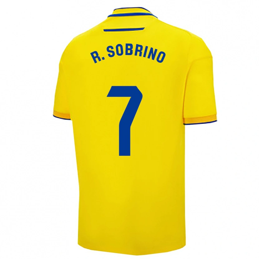 Danxen Women Rubén Sobrino #7 Yellow Navy Home Jersey 2025/26 T-Shirt