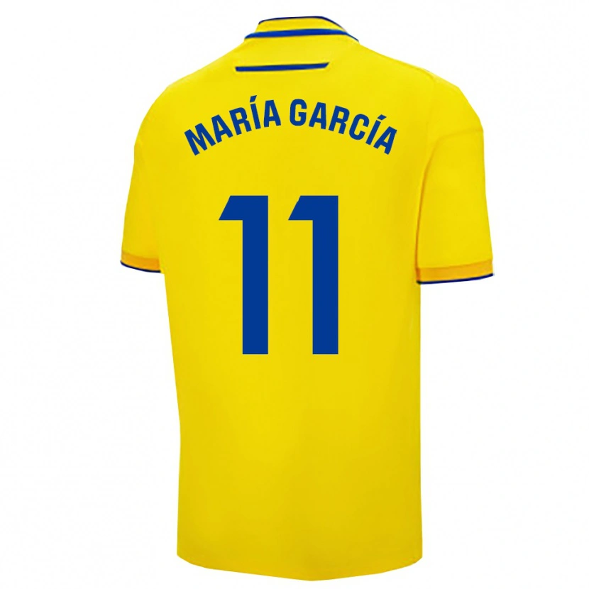 Danxen Women María García Villega #11 Yellow Navy Home Jersey 2025/26 T-Shirt