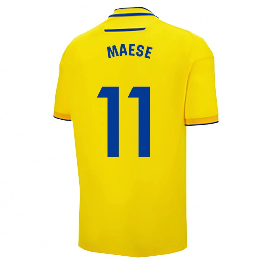 Danxen Women María Del Carmen Maese Gaitán #11 Yellow Navy Home Jersey 2025/26 T-Shirt
