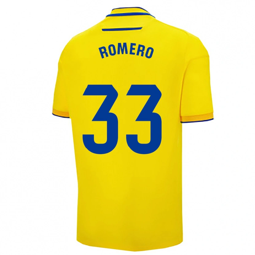 Danxen Women Saúl Romero #33 Yellow Navy Home Jersey 2025/26 T-Shirt