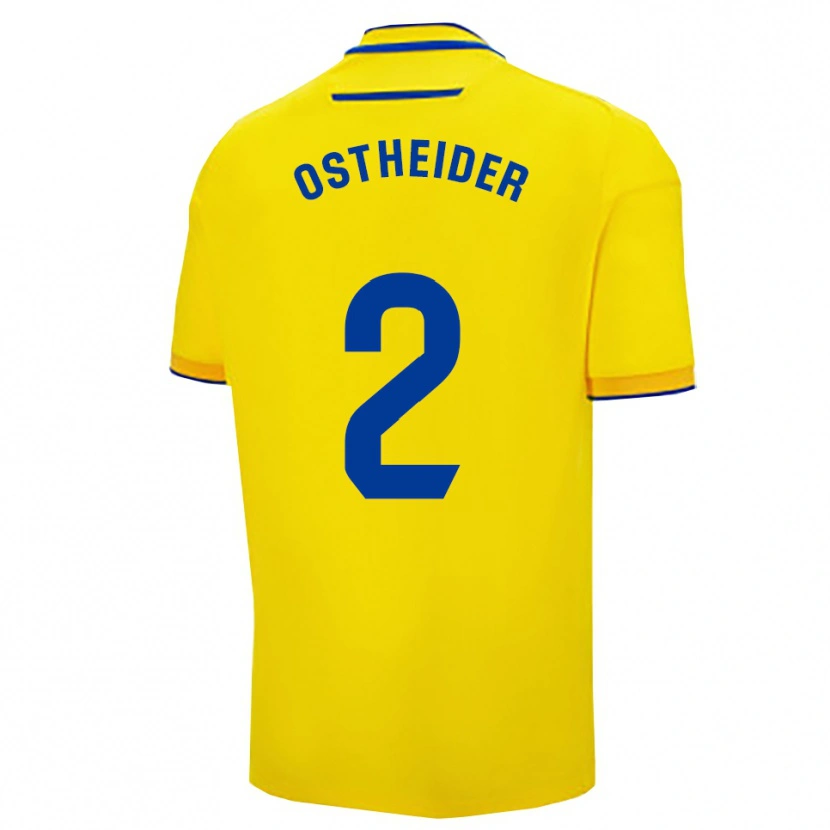 Danxen Women Joachim Ostheider #2 Yellow Navy Home Jersey 2025/26 T-Shirt
