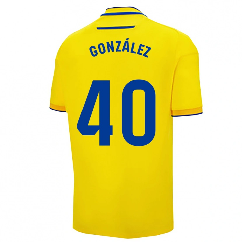 Danxen Women José González #40 Yellow Navy Home Jersey 2025/26 T-Shirt