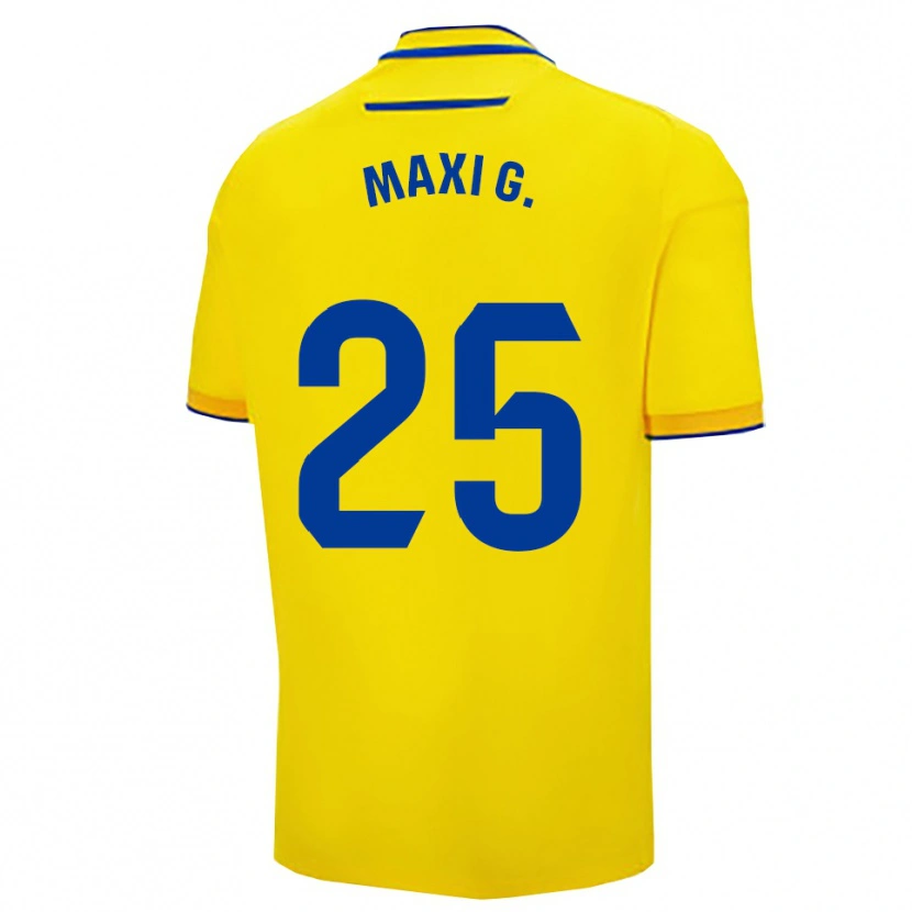 Danxen Women Maxi Gomez #25 Yellow Navy Home Jersey 2025/26 T-Shirt