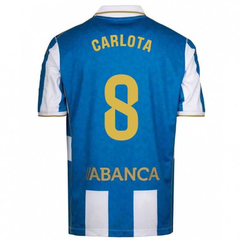 Danxen Women Carlota Sánchez #8 White Blue Home Jersey 2025/26 T-Shirt
