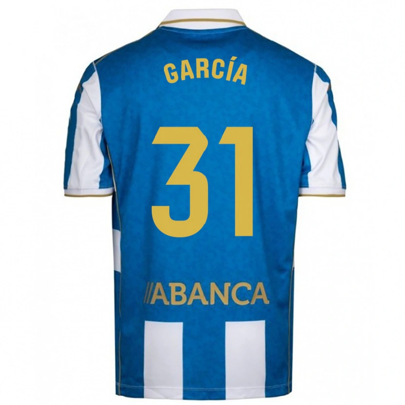 Danxen Women Pablo García #31 White Blue Home Jersey 2025/26 T-Shirt