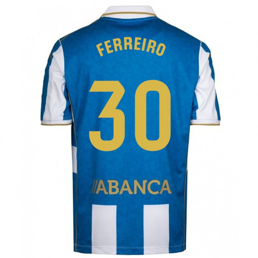 Danxen Women Manu Ferreiro #30 White Blue Home Jersey 2025/26 T-Shirt