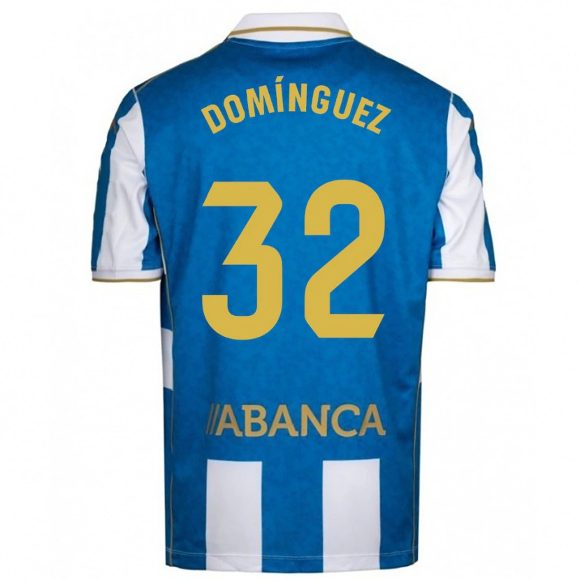 Danxen Women David Domínguez #32 White Blue Home Jersey 2025/26 T-Shirt
