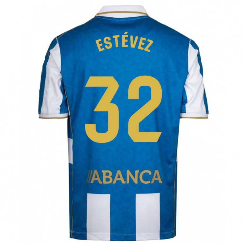 Danxen Women Dani Estévez #32 White Blue Home Jersey 2025/26 T-Shirt