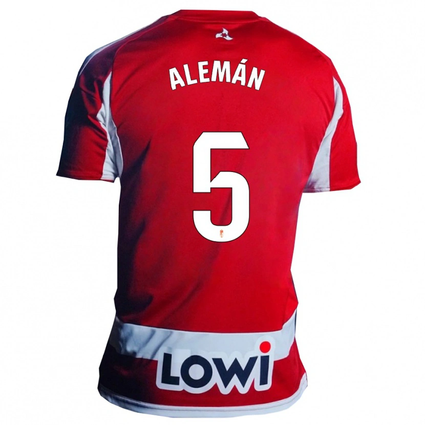 Danxen Women Carlos Alemán #5 Red White Home Jersey 2025/26 T-Shirt