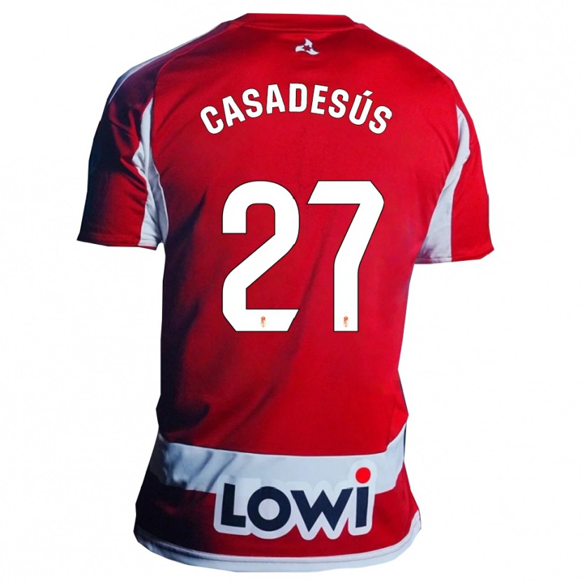 Danxen Women Pau Casadesús #27 Red White Home Jersey 2025/26 T-Shirt