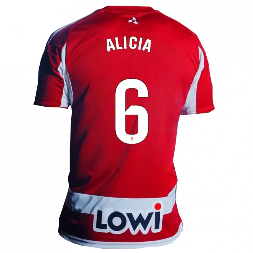 Danxen Women Alicia #6 Red White Home Jersey 2025/26 T-Shirt