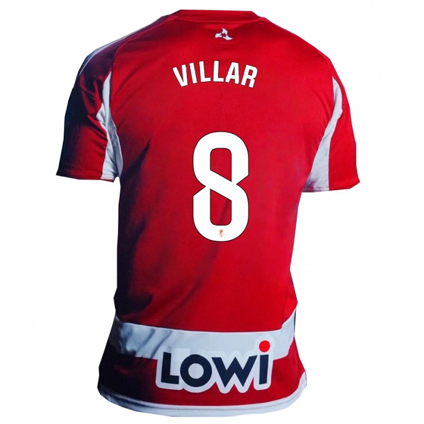 Danxen Women Gonzalo Villar #8 Red White Home Jersey 2025/26 T-Shirt