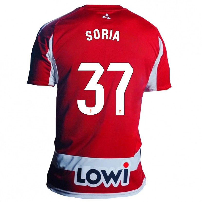 Danxen Women Carlos Soria #37 Red White Home Jersey 2025/26 T-Shirt