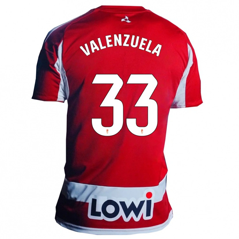 Danxen Women Adrián Valenzuela #33 Red White Home Jersey 2025/26 T-Shirt
