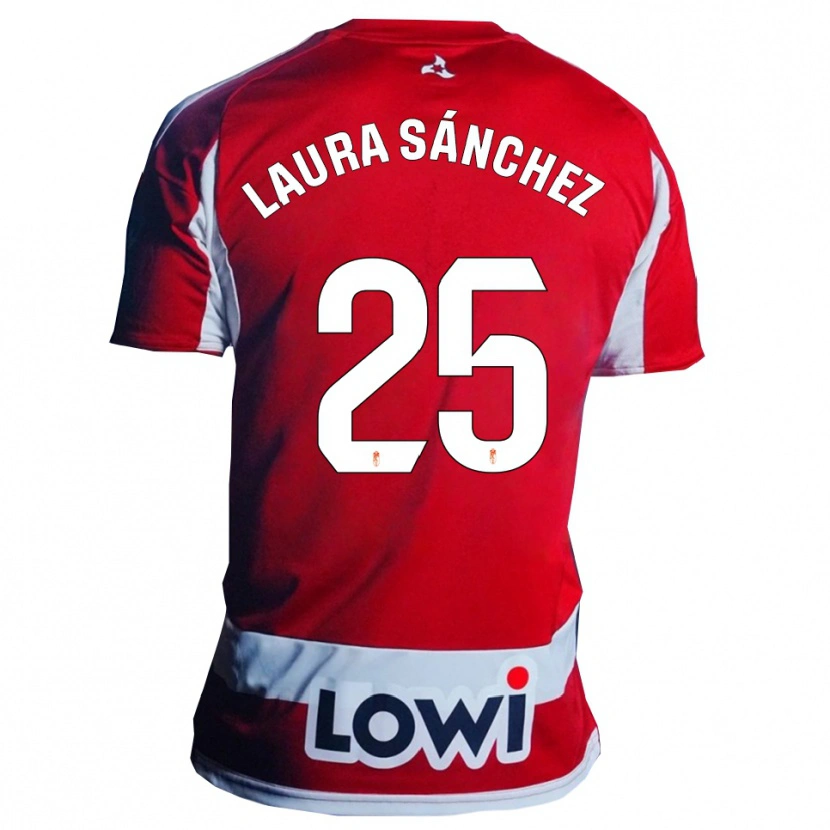 Danxen Women Laura Sánchez Comuñas #25 Red White Home Jersey 2025/26 T-Shirt