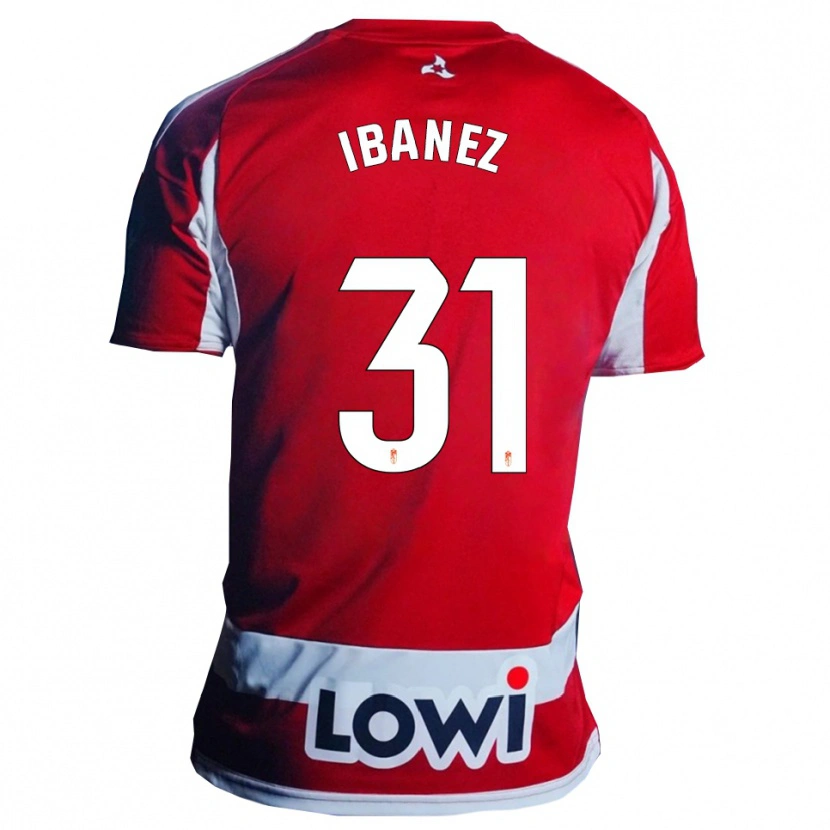 Danxen Women Alba Ibáñez #31 Red White Home Jersey 2025/26 T-Shirt