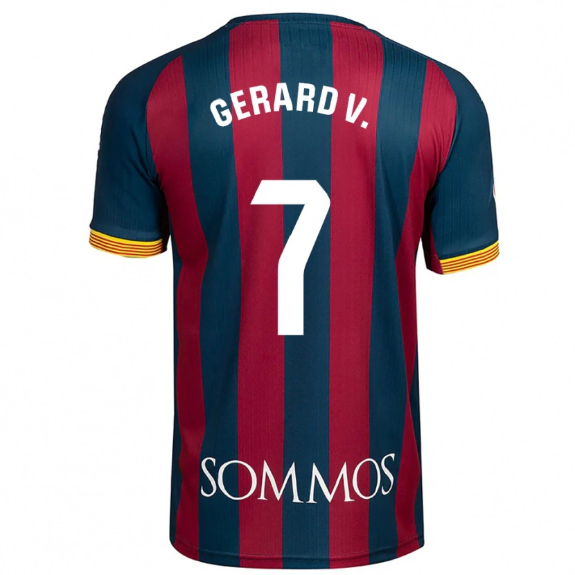 Danxen Women Gerard Valentín #7 Navy Blue Red Home Jersey 2025/26 T-Shirt