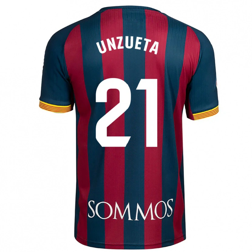 Danxen Women Iker Unzueta #21 Navy Blue Red Home Jersey 2025/26 T-Shirt