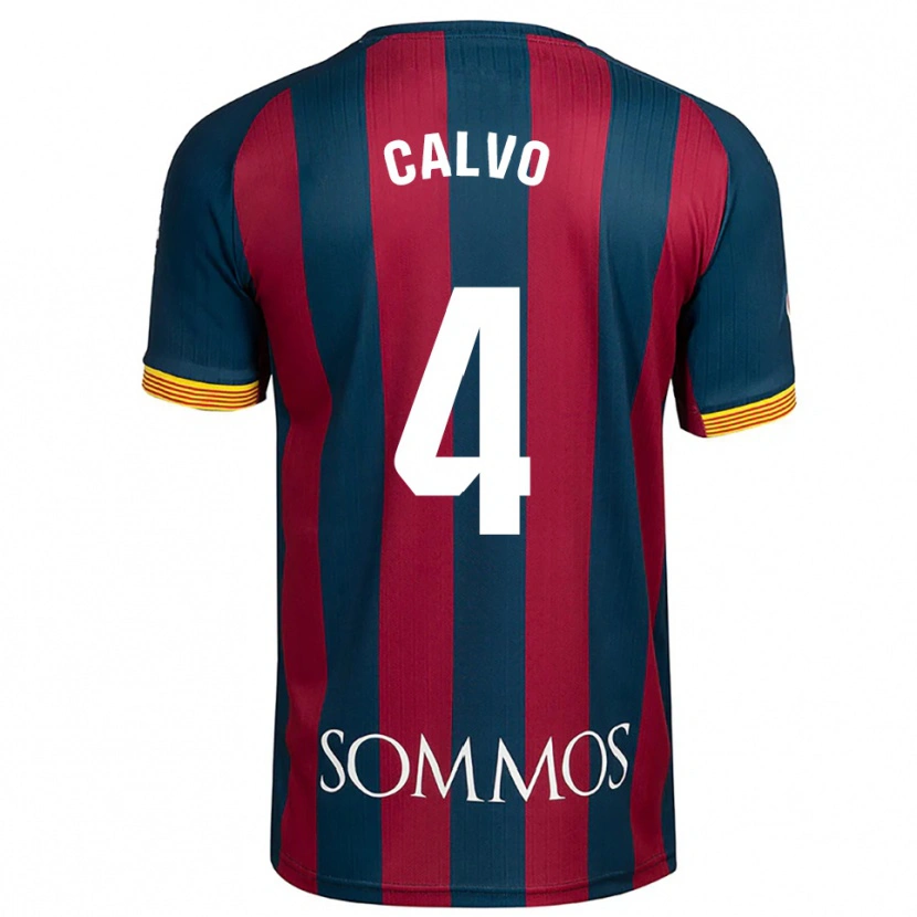 Danxen Women Álex Calvo #4 Navy Blue Red Home Jersey 2025/26 T-Shirt