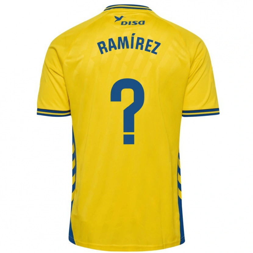 Danxen Women Daniel Ramírez #0 Yellow Blue Home Jersey 2025/26 T-Shirt