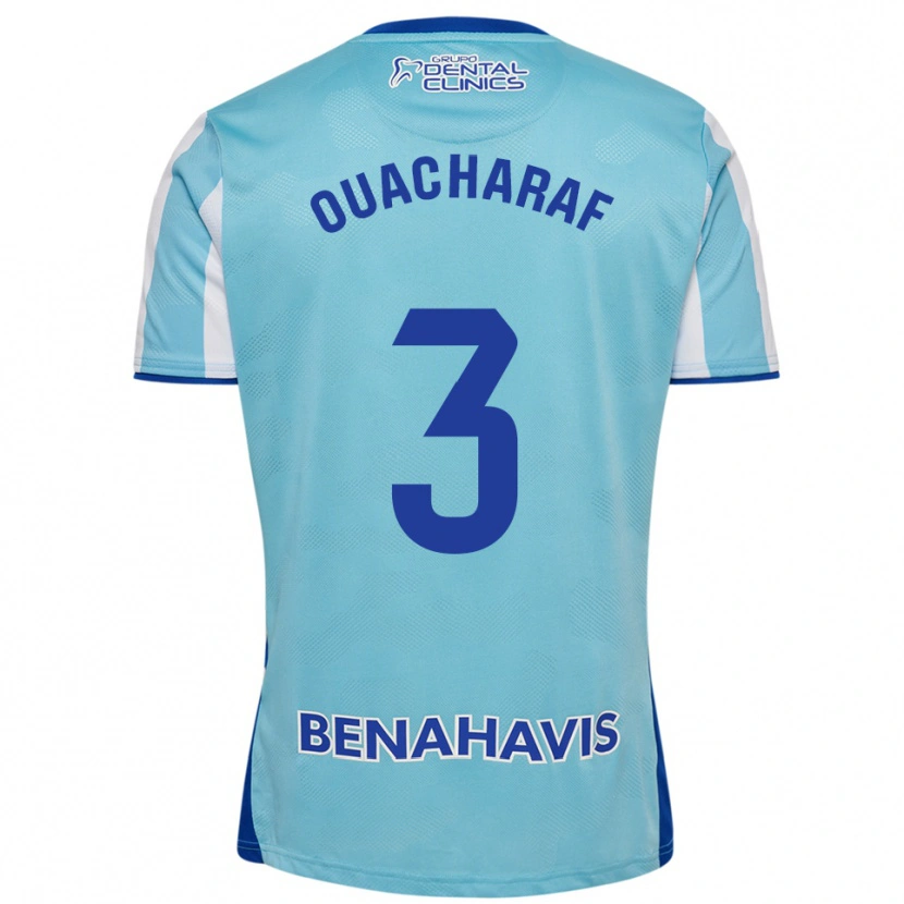 Danxen Women Bilal Ouacharaf #3 Sky Blue White Home Jersey 2025/26 T-Shirt