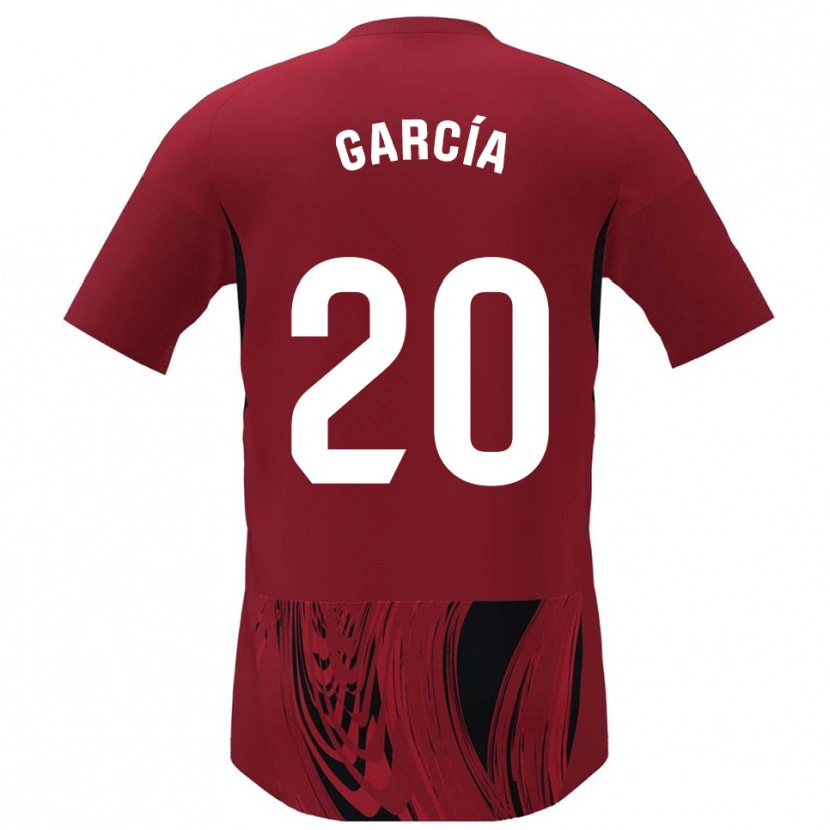 Danxen Women Alberto García #20 Red Black Home Jersey 2025/26 T-Shirt