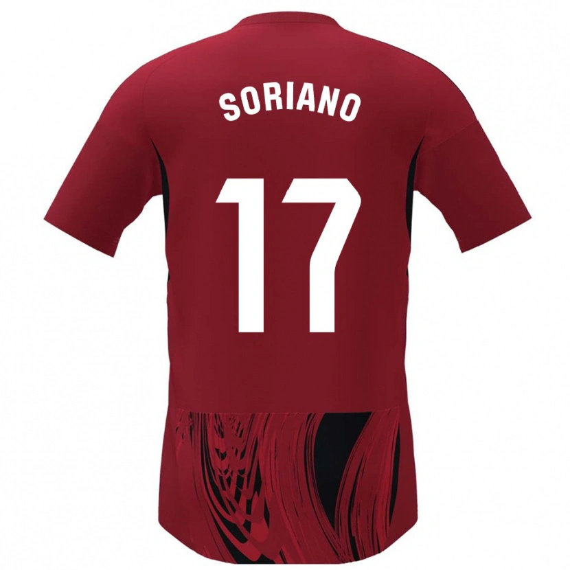 Danxen Women Adrián Soriano #17 Red Black Home Jersey 2025/26 T-Shirt