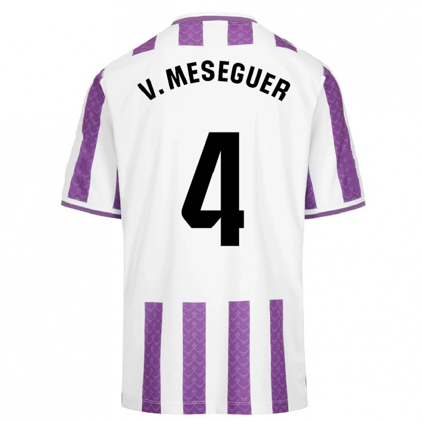 Danxen Women Víctor Meseguer #4 Purple White Home Jersey 2025/26 T-Shirt