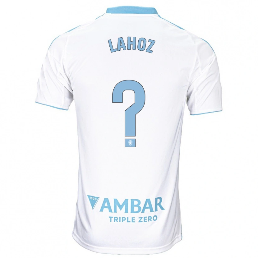 Danxen Women Álvaro Lahoz #0 White Sky Blue Home Jersey 2025/26 T-Shirt