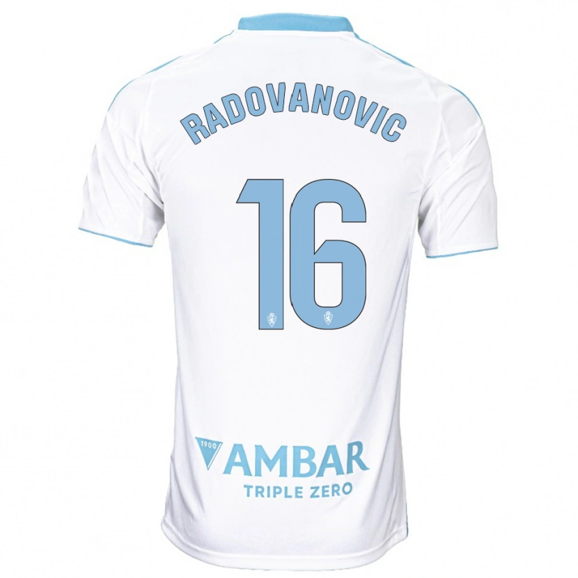 Danxen Women Aleksandar Radovanovic #16 White Sky Blue Home Jersey 2025/26 T-Shirt