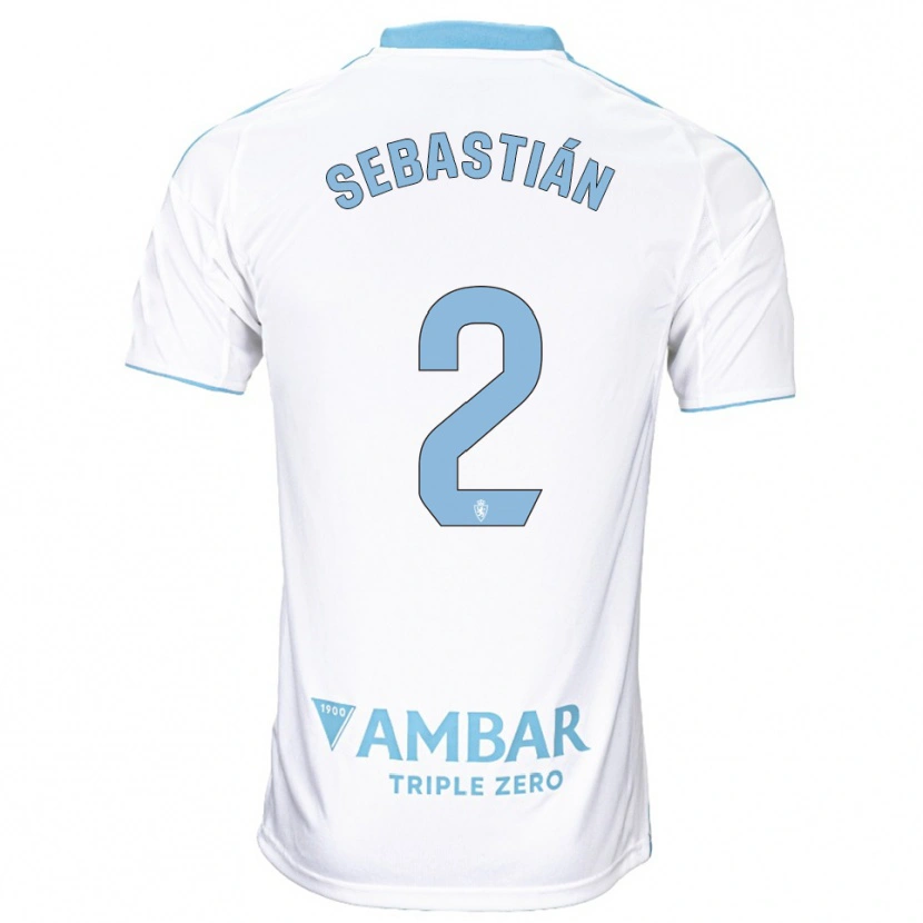 Danxen Women Juan Sebastián #2 White Sky Blue Home Jersey 2025/26 T-Shirt