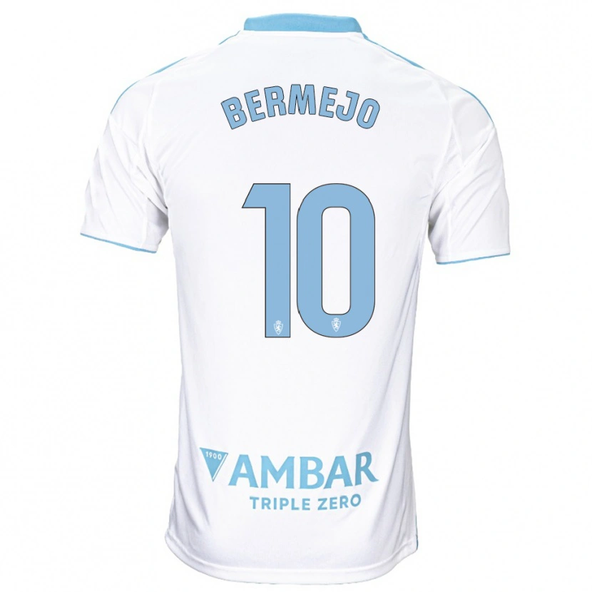 Danxen Women Sergio Bermejo #10 White Sky Blue Home Jersey 2025/26 T-Shirt