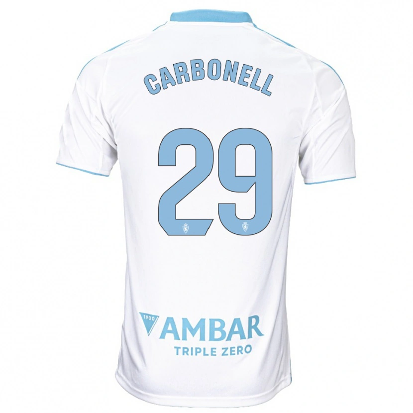 Danxen Women Luis Carbonell #29 White Sky Blue Home Jersey 2025/26 T-Shirt