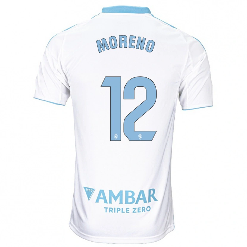 Danxen Women Eloy Moreno #12 White Sky Blue Home Jersey 2025/26 T-Shirt