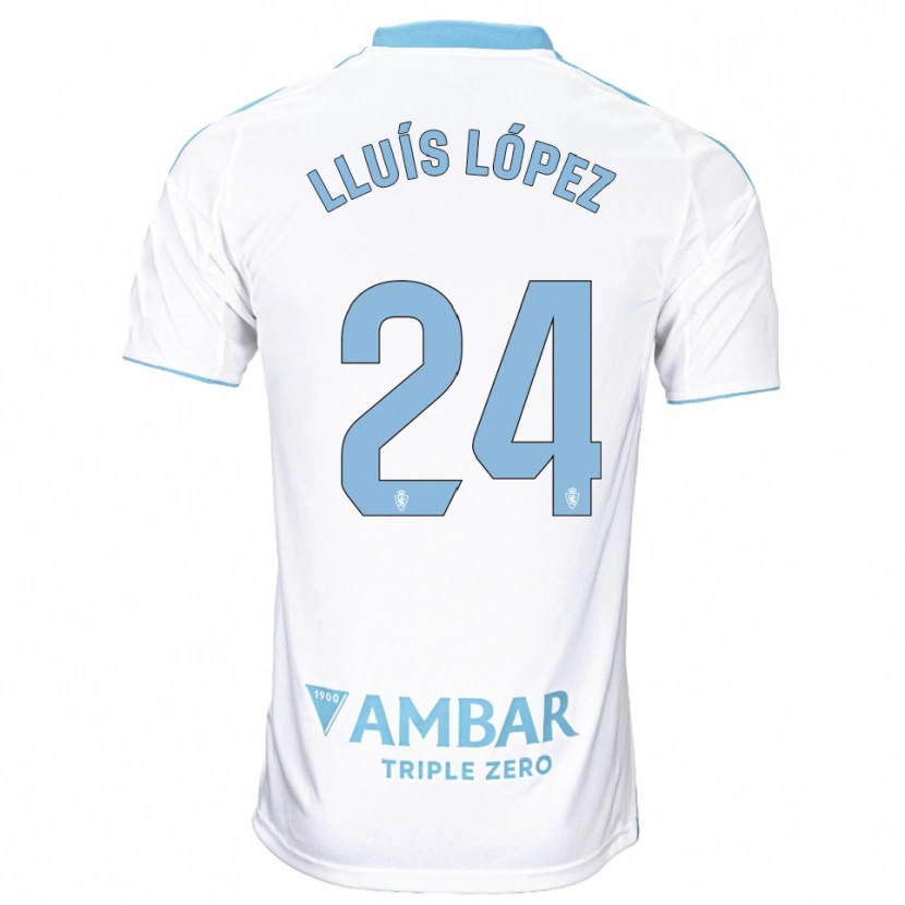 Danxen Women Lluís López #24 White Sky Blue Home Jersey 2025/26 T-Shirt