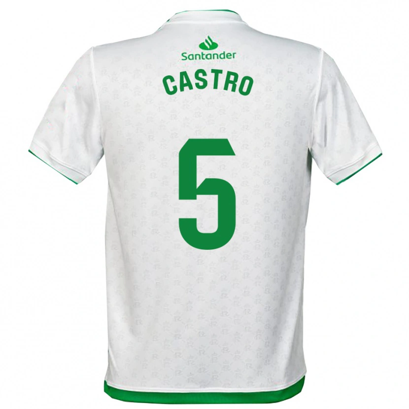 Danxen Women Javi Castro #5 Green White Home Jersey 2025/26 T-Shirt