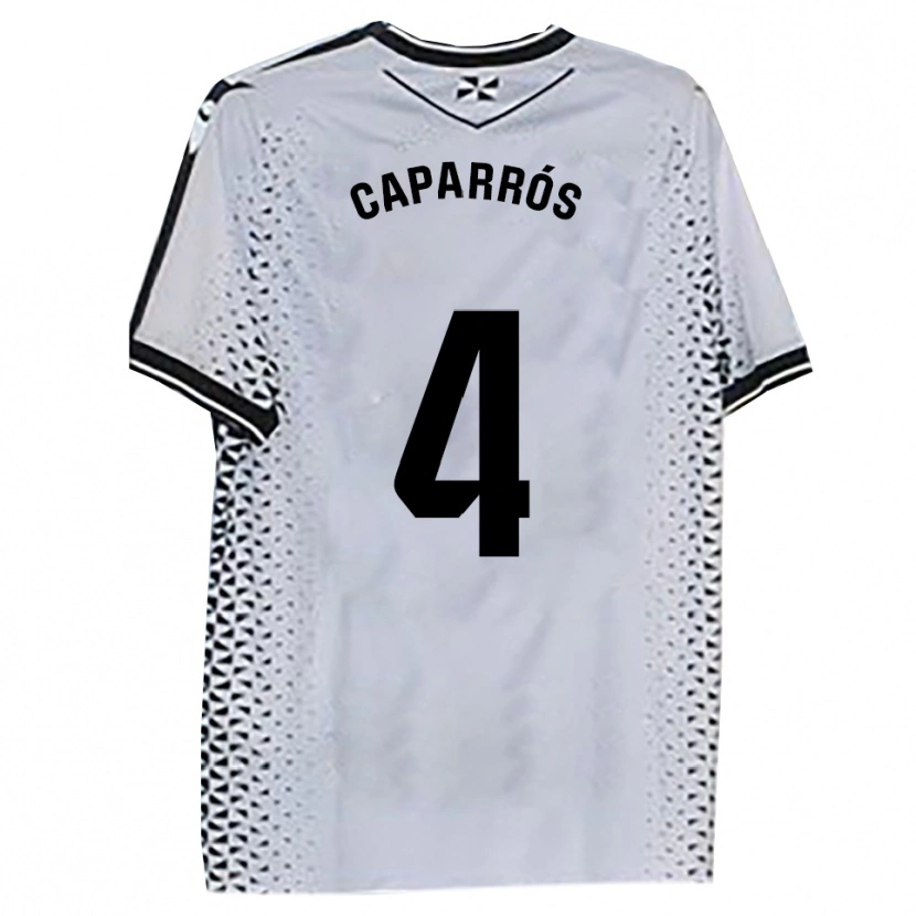 Danxen Women Albert Caparrós #4 White Black Home Jersey 2025/26 T-Shirt