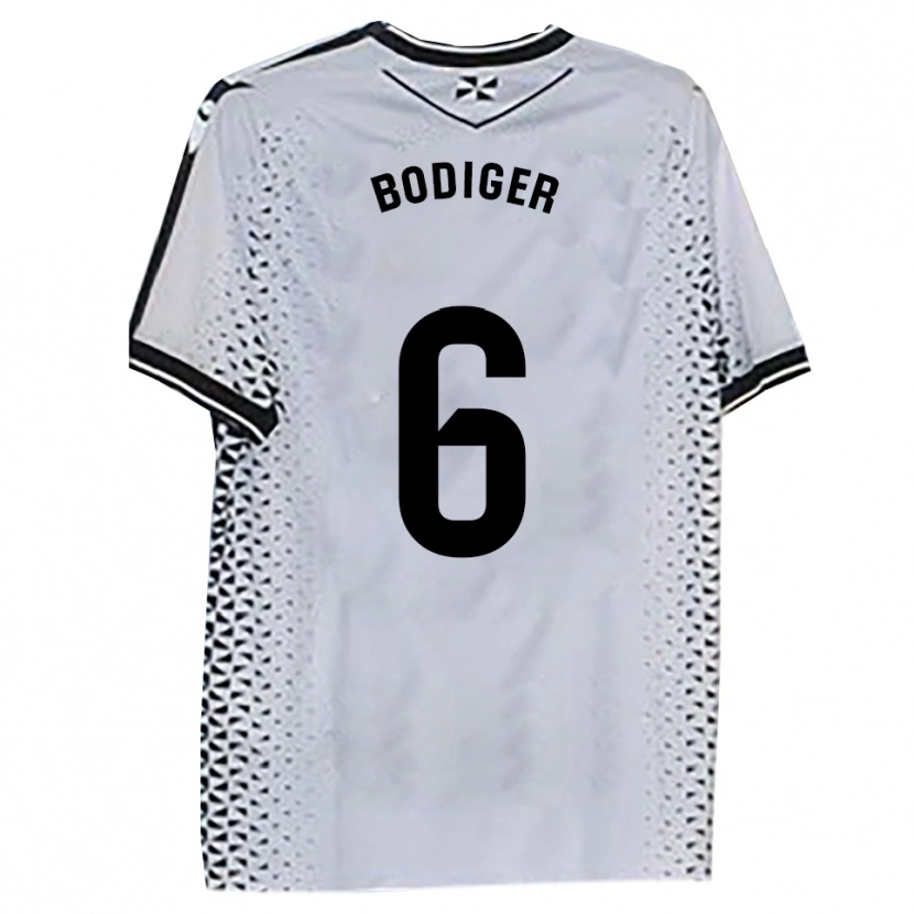 Danxen Women Yann Bodiger #6 White Black Home Jersey 2025/26 T-Shirt
