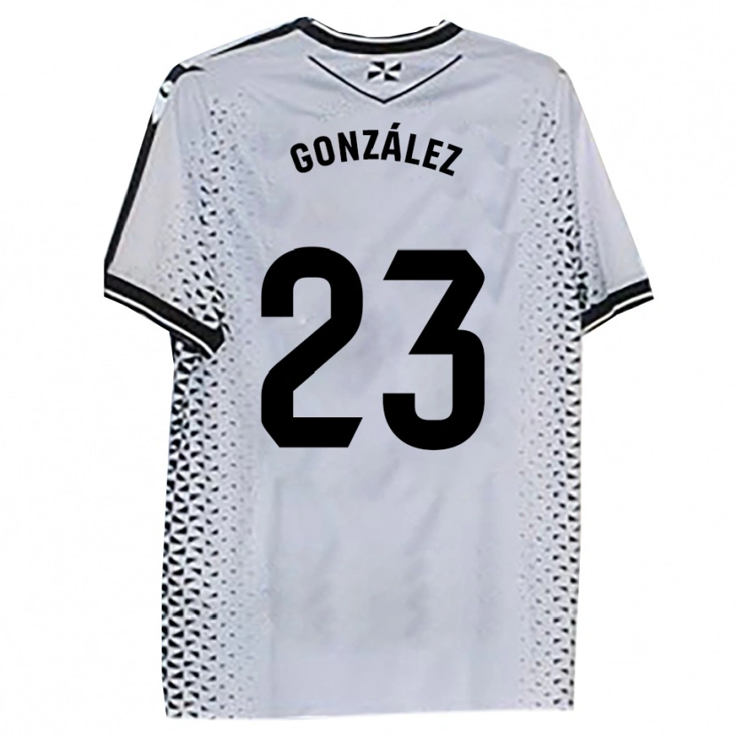 Danxen Women Elías González #23 White Black Home Jersey 2025/26 T-Shirt
