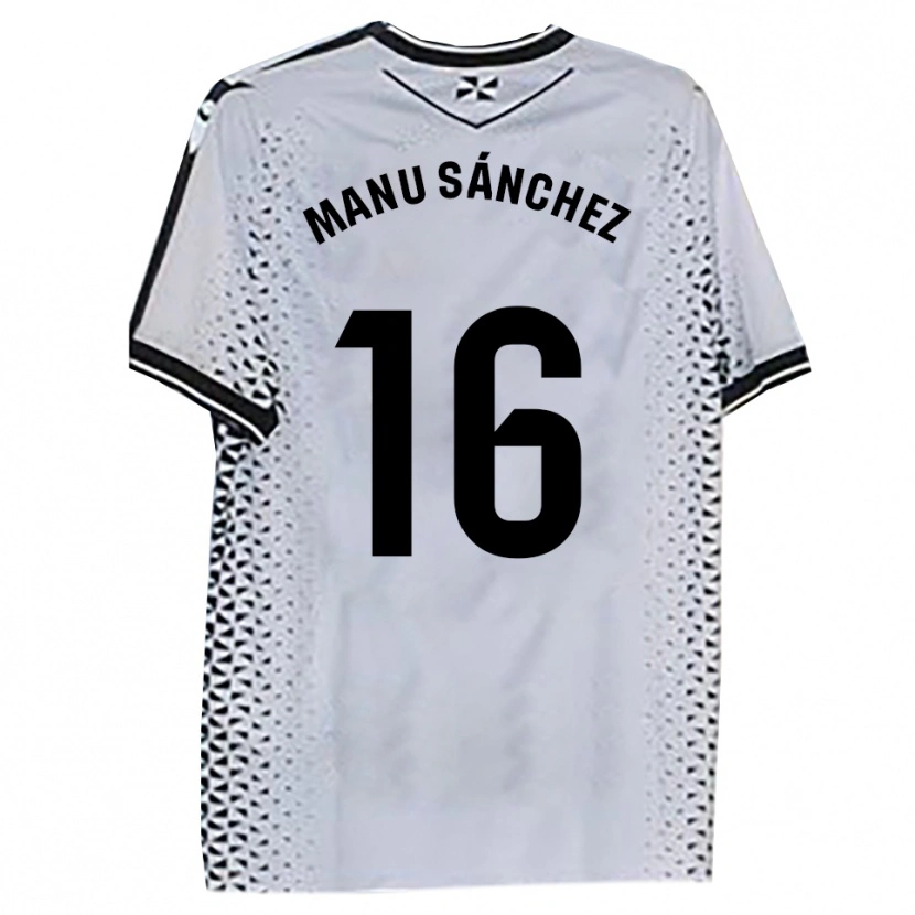 Danxen Women Manu Sánchez #16 White Black Home Jersey 2025/26 T-Shirt
