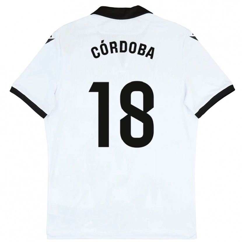Danxen Women Aitor Córdoba #18 White Black Home Jersey 2025/26 T-Shirt