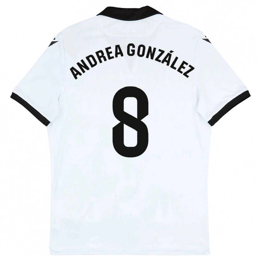 Danxen Women Andrea González #8 White Black Home Jersey 2025/26 T-Shirt