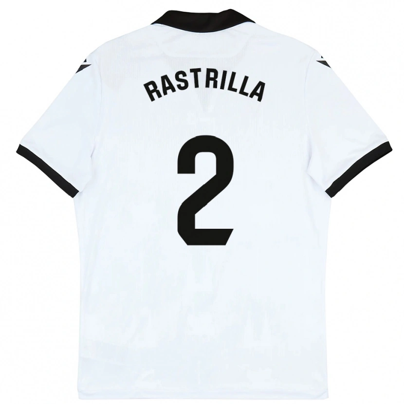 Danxen Women Hugo Rastrilla #2 White Black Home Jersey 2025/26 T-Shirt