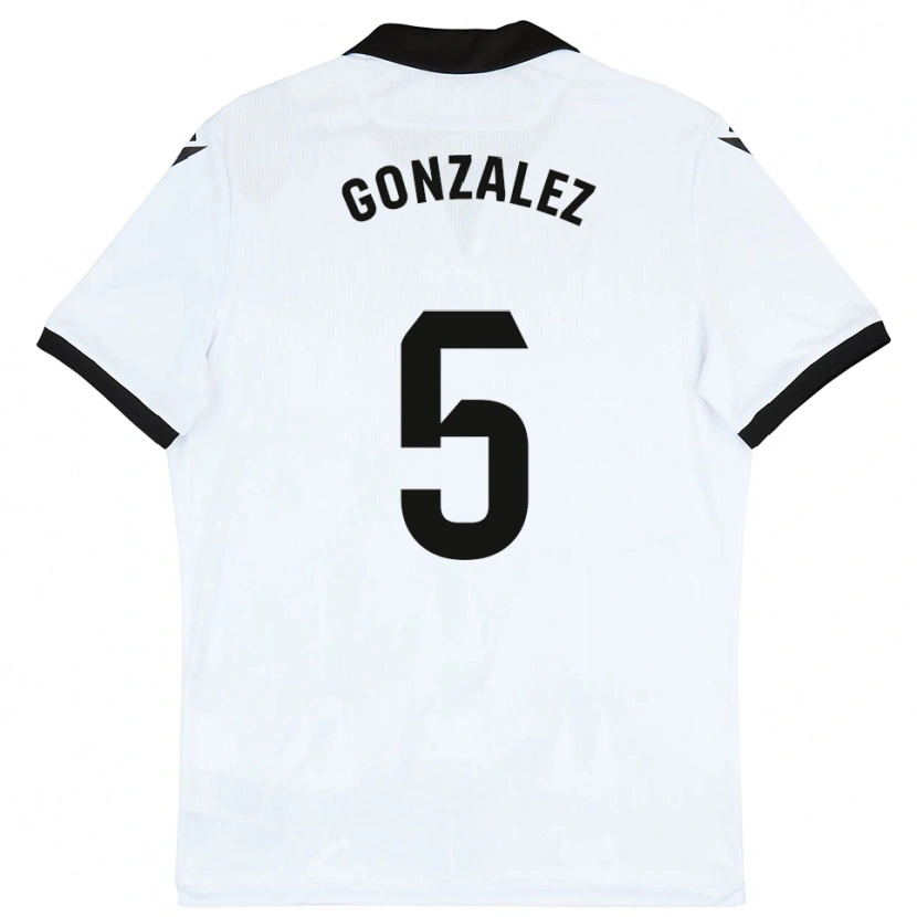 Danxen Women Sergio González #5 White Black Home Jersey 2025/26 T-Shirt