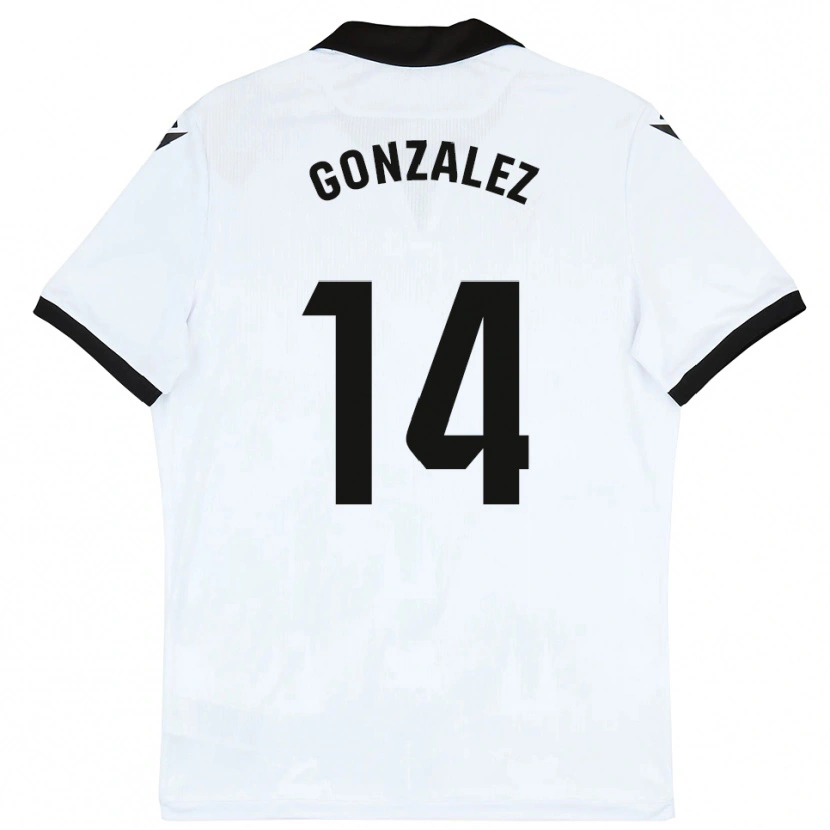 Danxen Women David González #14 White Black Home Jersey 2025/26 T-Shirt