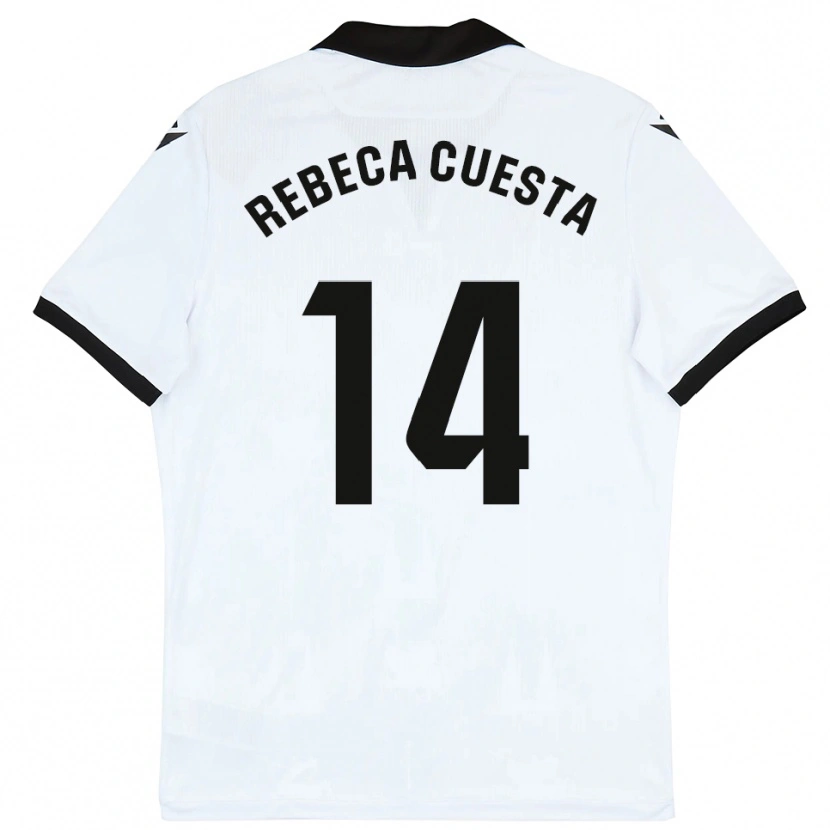 Danxen Women Rebeca Cuesta #14 White Black Home Jersey 2025/26 T-Shirt