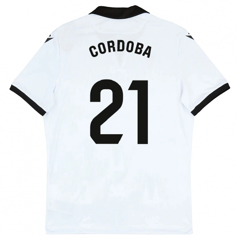Danxen Women Iñigo Córdoba #21 White Black Home Jersey 2025/26 T-Shirt