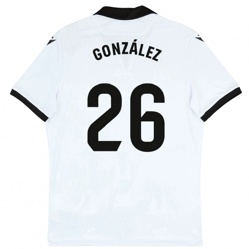 Danxen Women Diego González #26 White Black Home Jersey 2025/26 T-Shirt